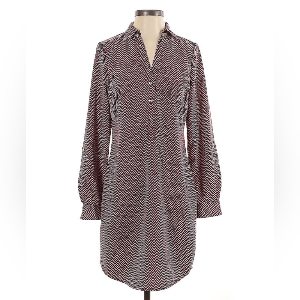 The Limited Red & White Shirt Dress